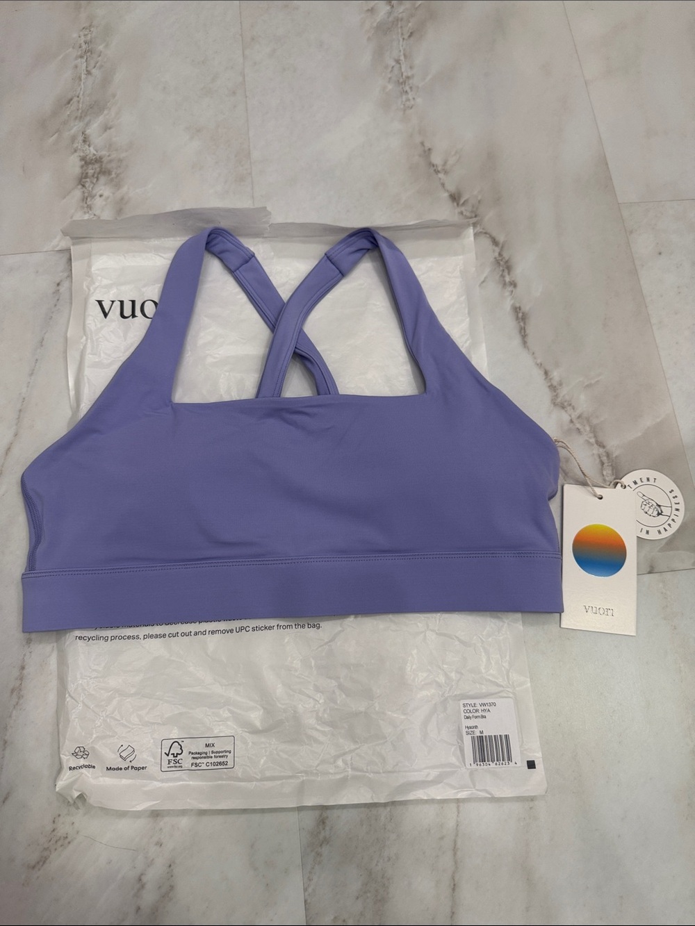 NWT Vuori Daily Form Bra in Hyacinth